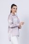 Women's Summer Lilac Floral Patterned Striped Long Shirt 70020 - 2