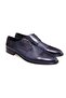 Dark Blue Color Lace-Up Genuine Leather Men's Shoes