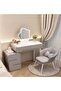Makeup Vanity Table Dressing Table Flip Mirror With Drawers And Chair