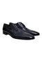Dark Blue Color Lace-Up Genuine Leather Men's Shoes