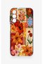Samsung A14 Compatible Orange Lily Patterned Silicone Case - 2