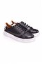 Black Color Lace-Up Genuine Leather Men's Shoes