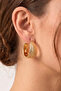 Women's Serrated Thick Hoop Earrings - 2
