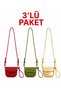 Icon Green Red Gold 3-Pack Knotted Adjustable Women's Hand and Shoulder Bag