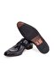Black Color Laceless Genuine Leather Men's Shoes - 3