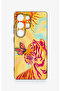 Samsung S25 Ultra Compatible Tiger of the Sun Patterned Silicone Case - 3