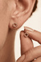 Gold Color Modern Themed Minimal 3-Piece Earring Set - 5