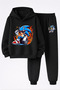 Sonic the Hedgehog Printed 3-Yarn Quality Soft Texture Sweatshirt and Sweatpants Children's Winter Top-Bottom Set