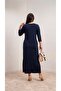 Women's Plus Size Three Quarter Sleeve V-Neck Long Dress 5475-26 - 3