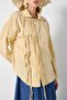 Women's Yellow 100% Linen Special Design Premium Shirt 31191 - 7