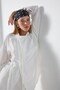 Women's White 100% Linen Special Design Premium Shirt 31191 - 7