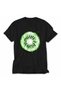 Abstract Kiwi Texture Print T-Shirt - Black - 5