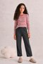 Girls' Striped Long Sleeve T-Shirt and Relaxed Fit Pants Set