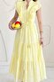 Yellow Ruffled Buttoned Dress - 2