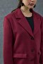 Burgundy Pocket Detailed Blazer Suede Jacket - 2