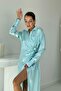 Baby Blue Belted Shirt Dress - 5