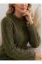 Women's Bearded Knitwear Sweater Crew Neck Long Sleeve Soft Plush Textured Casual Sweater - 2