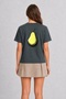 Unisex Smoked Digital Pear Shape Graphic Printed Regular Fit 100% Cotton T-Shirt - 6