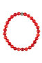 Coral natural stone bracelet (7mm sphere cut)