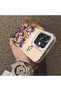 Oppo A3X 4g Compatible Silicone Edge Hard Back Case Couple Phone Case with Floral Pattern - 4