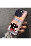Samsung Galaxy A72 Compatible Silicone Edge Hard Back Case Couple Phone Case with Cartoon Pattern - 5