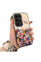 Samsung Galaxy S24 Ultra Compatible Silicone Edge Hard Back Case Couple Phone Case with Floral Pattern