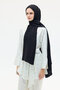 Naia Jacquard Shawl Stripe Pattern - Black - 2