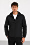 Men's Black Hooded Water Repellent Seasonal Jacket