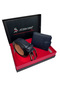 100% Genuine Leather Belt and Wallet Gift Set with Special Box in Navy Blue (Groom's Package and Special Occasions) - 2