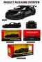 Black Alloy Sports Car Model Collector’s Edition for Kids Ages 6+ – 1:32 Die-Cast Style Car with Rear Spoiler, Detailed Interior, Rubber Tires & Pull-Back Action - 8