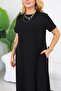 Plus Size Modal Fabric Pocket Flared Dress - 7