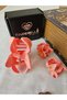 Set of 3 Peach Gold Ombre Lotus Flower Hairpin Set - Beach Hawaiian Flower Hairpin - 2