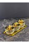 3-Piece Gold Tulip Crystal Glass Snack Bowl – Nuts and Dessert Serving Set with Butterfly Lid Tray - 7 Pieces - 6