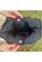 Black Motif Straw Bag - 4