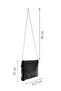 Women's Black Chain Strap Patterned Portfolio Bag Ab570003Sm - 5