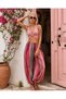 Rhythm of Colors Bohemian Striped Half-Lined Trousers with Leg Detail - 2