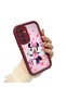 Samsung Galaxy A34 Compatible Case Camera Protector Minnie Pattern Burgundy Lover Couple Silicone Phone Case - 3