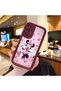 Samsung Galaxy A13 Compatible Case Camera Protector Minnie Pattern Burgundy Lover Couple Silicone Phone Case