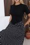 Polka Dot Detailed Poplin Fabric Dress - 5