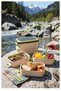 Orange Lunch Box 3 Compartments 1 Piece 3 Compartment Lunch Container Food Storage Container Portable Lunch Box - 4