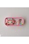 Cute Rabbit My Melody Melodyyy Patterned Ita Bag Pencil Case Transparent Pencil Case with Plush Figure Zippered Pen Holder Badge Plush Toy - 2