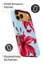 iPhone 14 Plus Blue Flower Double Layer Full Covering Printing Glossy Protect Phone Case - 4