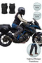 2-Piece Motorcycle Thermal Insulated Rider Protection Vest and Protective Knee Pads, Rain Pants - 4