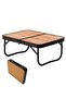 60CM Foldable Camping Table Portable Low Picnic Table Compact Outdoor Table for Beach BBQ Fishing Travel