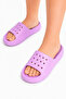 Girl's Lilac Purple Perforated Slippers Lightweight Summer Beach Pool Bathroom Slippers - 5