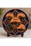 25 cm large size istanbul themed copper coffee presentation tray and decorative plate - handcrafted - 4
