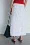 White Nora Washable Gabardine Skirt - 6
