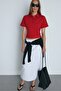 White Nora Washable Gabardine Skirt - 3