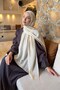 Line Gg Pattern Aura Cotton Jacquard Shawl Beige - 3
