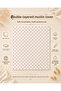Double-Sided Double Layer Muslin Baby Blanket 80X90 cm Heart Patterned Organic Cotton Baby Blanket